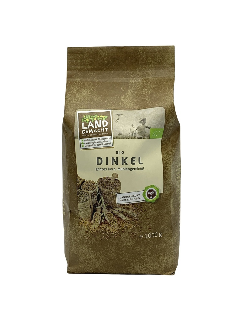 Dinkel Bio ganze Körner 1kg (Rolle Mühle)