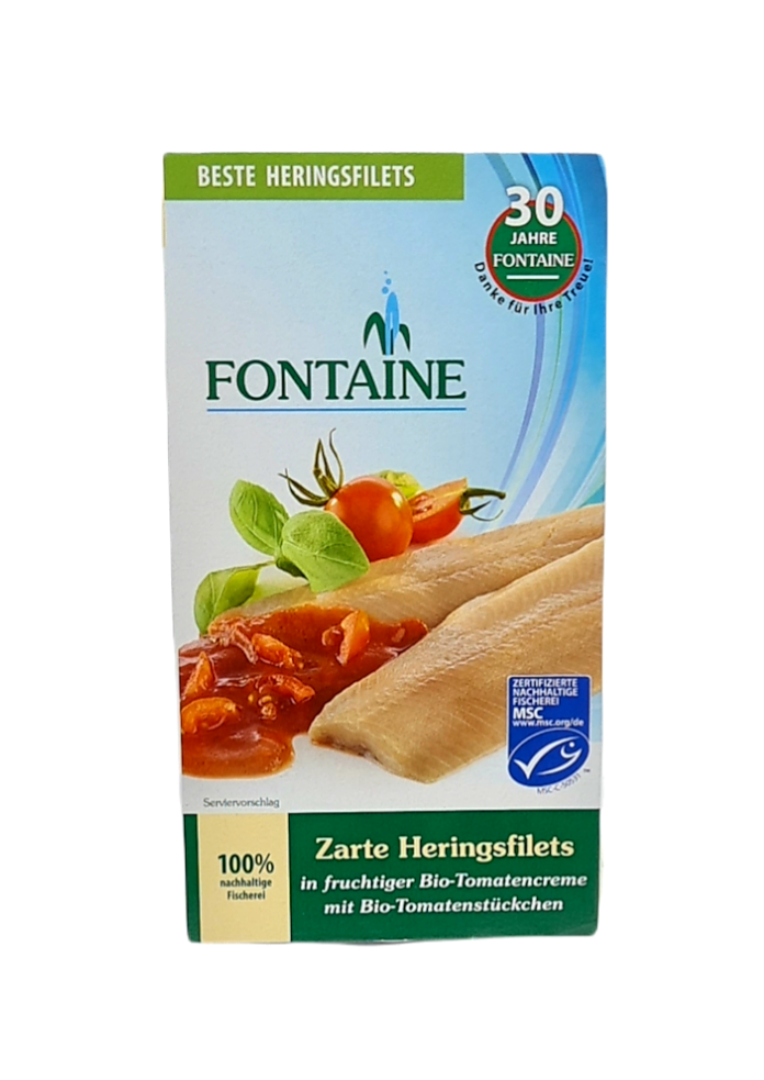 Heringsfilets in Bio-Tomaten-Creme 200g  