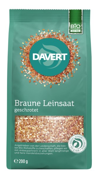 Braune Leinsaat geschrotet Bio 200g