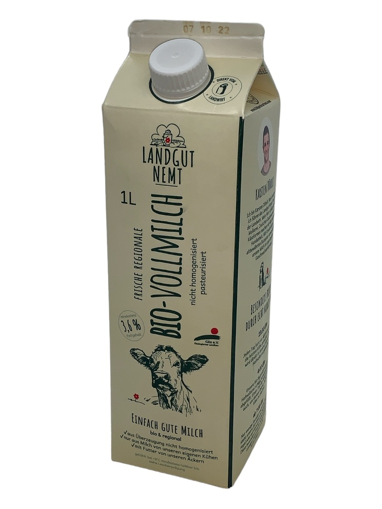 Regionale Bio-Milch 3,6% 1l