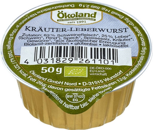 [301112] Kräuterleberwurst Bio 50g