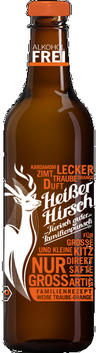 [402091] Heißer Hirsch Familienpunsch Traube-Orange  Bio 0,75 Liter