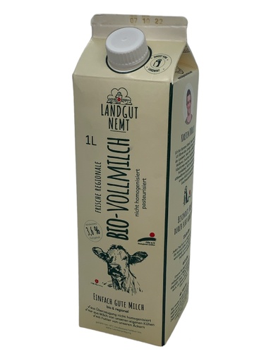 [111016] Regionale Bio-Milch 3,6% 1l