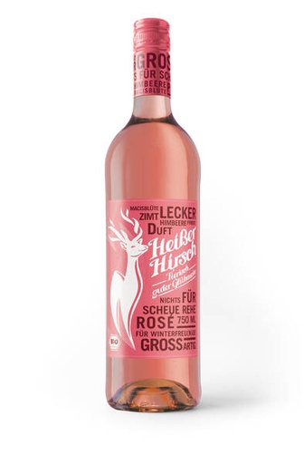 [402101] Heißer Hirsch Glühwein rosé Bio 0,75 Liter